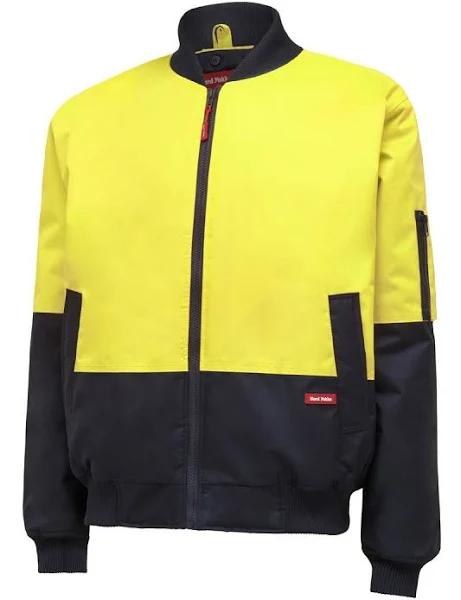 Hard Yakka - Hi-Visibility 2Tone Bomber Jacket - Yellow/Navy - L