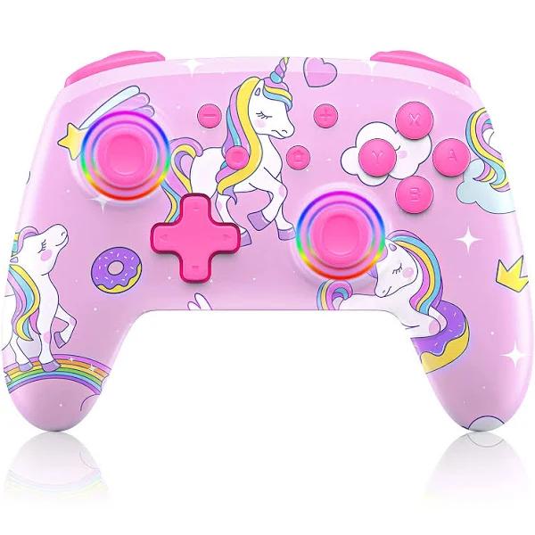 NexiGo Controller For Switch/switch Lite/oled, Bluetooth Wireless Controllers For Nintendo Switch With Vibration, Motion, Turbo and Led Light (Pink