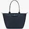 Longchamp Large Le Pliage City Shoulder Tote Navy