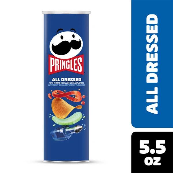 Pringles Potato Crisps Chips All Dressed, Lunch Snacks, 5.5 oz