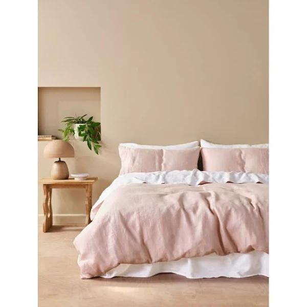 Linen House Nimes Quilt Cover Set (Rose Pink) - Single