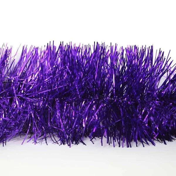 5m Purple Christmas Tinsel 100mm Wide