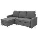 Sarantino 3-Seater Corner Sofa Bed Lounge Storage Chaise Couch - Grey