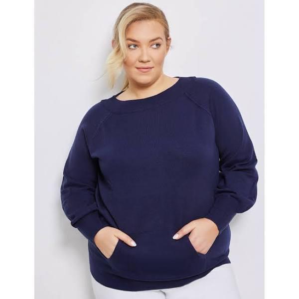 Autograph - Plus Size - Womens Jumper - Long Sleeve Pocket Front Jumper