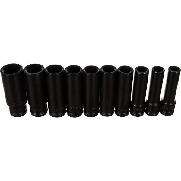 Force 1/2" Drive 10 Piece Metric Deep Impact Socket Set - 4107-18