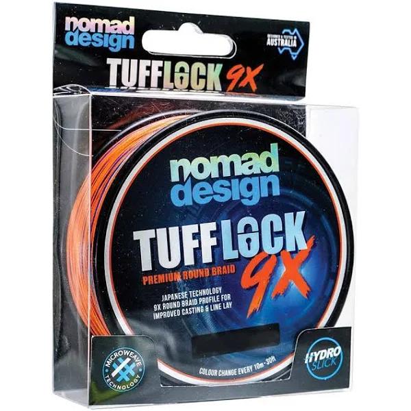 Nomad Tufflock X9 Multi Colour Braid 150 Yards, 12lb