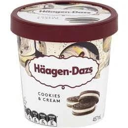 Haagen Dazs Cookies & Cream Ice Cream Tub 457ml