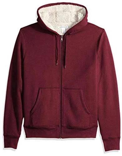 Amazon Essentials Men's Sherpa Lined Full-Zip Hooded Fleece Sweatshirt