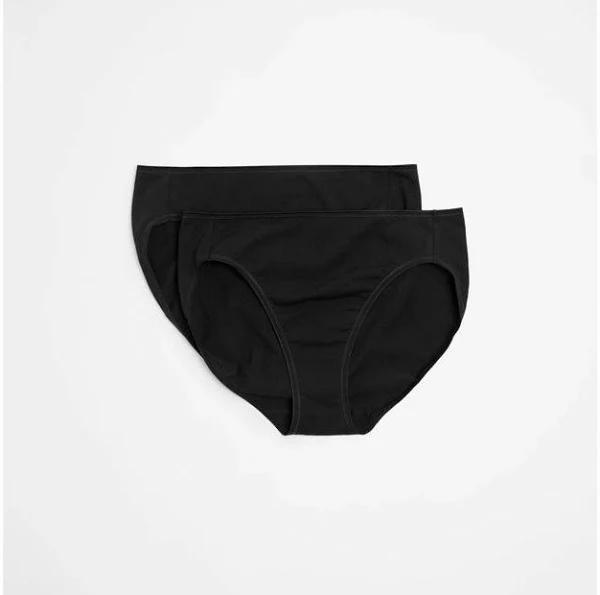 2 Pack Everyday Cotton High Cut Briefs with Aloe