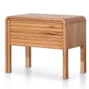 Calibre Furniture Single Drawer Bedside Table - Messmate