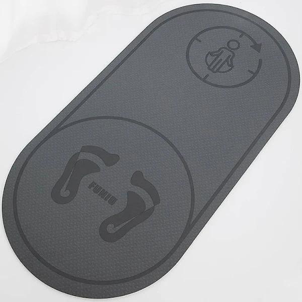 HOD 10mm Non Slip Shock Absorbing Skipping Meditation Yoga Mat - Grey