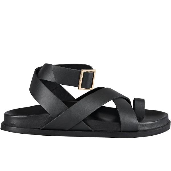 Sol Sana Hitch Footbed Black Leather - 38