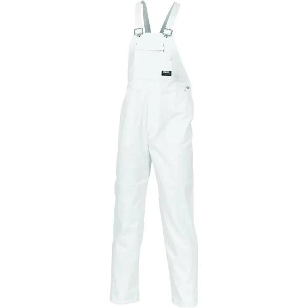 DNC Cotton Drill Bib And Brace Overall - White - 82R