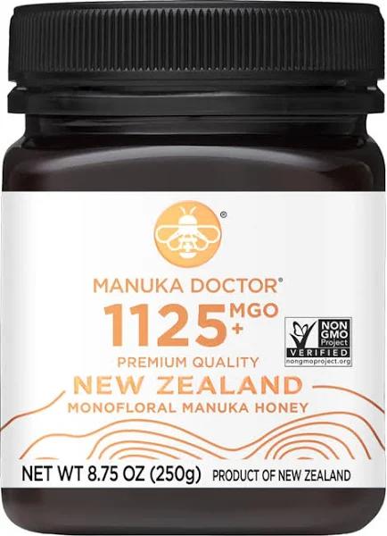 Manuka Doctor - MGO 1125+ Manuka Honey Monofloral, 100% Pure New Zealand Honey. Certified. Guaranteed. Raw. Non-GMO (250g)