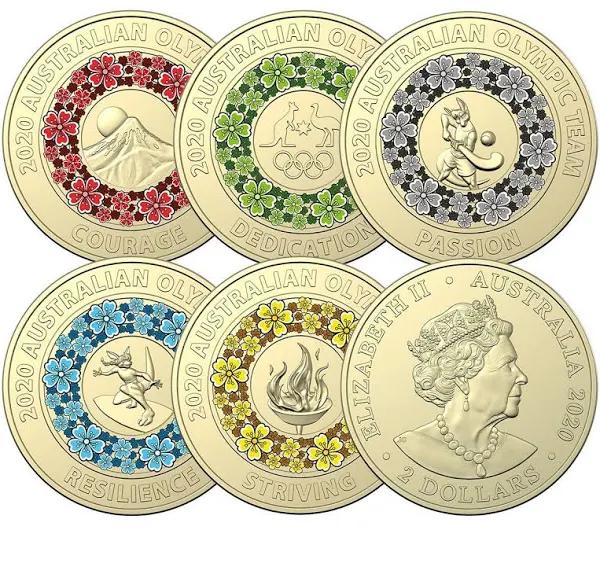 2020 Tokyo Olympics Coloured Uncirculated Five-Coin Collection