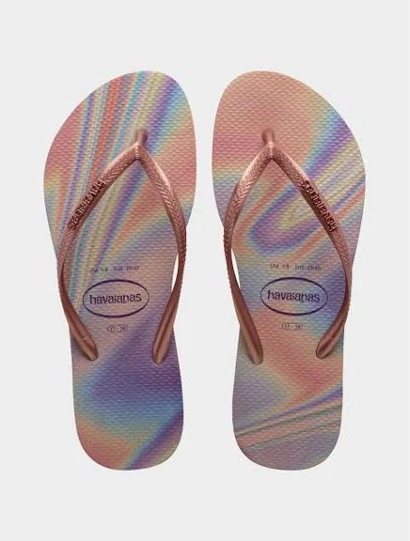 Havaianas Slim Iridescent Metallic Sandals