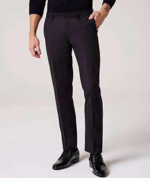 Politix Ultra Slim Fit Tuxedo Pant in Black Chintz Black 36