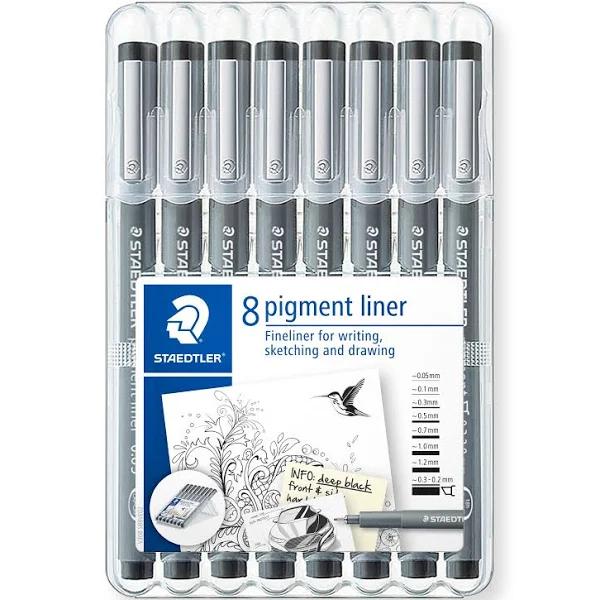 Staedtler Pigment Liner Wallet of 8