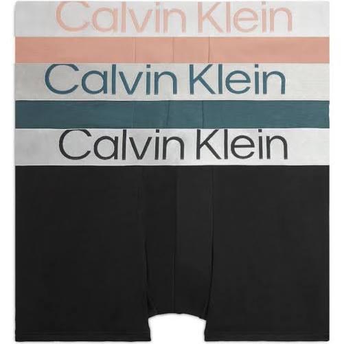 Calvin Klein Reconsidered Steel Cotton Trunks 3 Pack in Multi Assorted XL