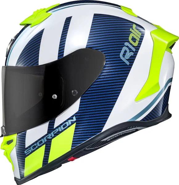 Scorpion EXO-R1 Air Corpus Helmet - White/Blue - XL