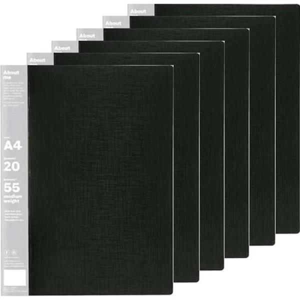 Colourhide My Wingman Display Book 20 Pockets Medium Weight A4 Black