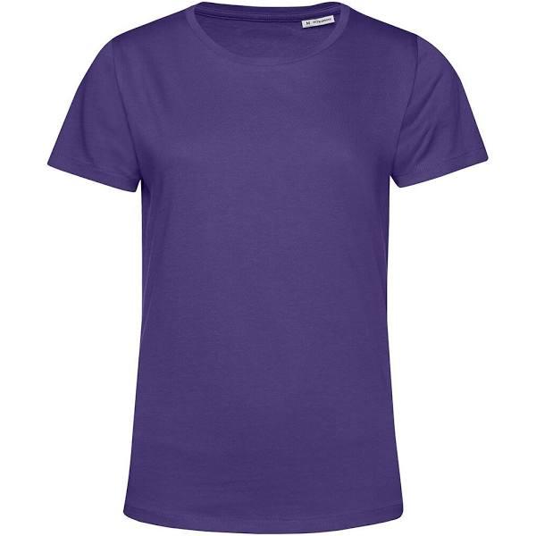 B&C Womens/Ladies E150 Organic Short-Sleeved T-Shirt Radiant Purple XL