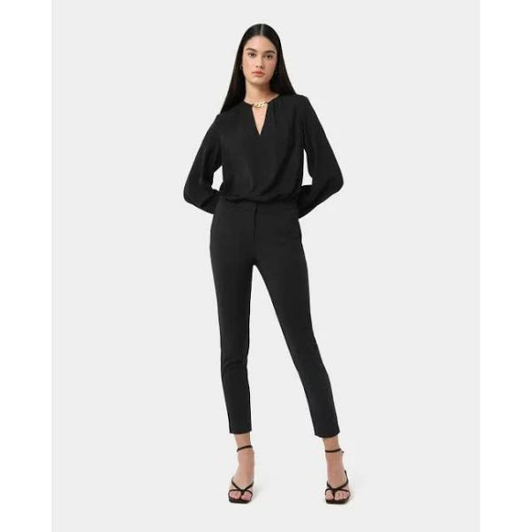 Forcast Women's New Taylor Slim Pants - Black - 6 - AfterPay & zipPay Available