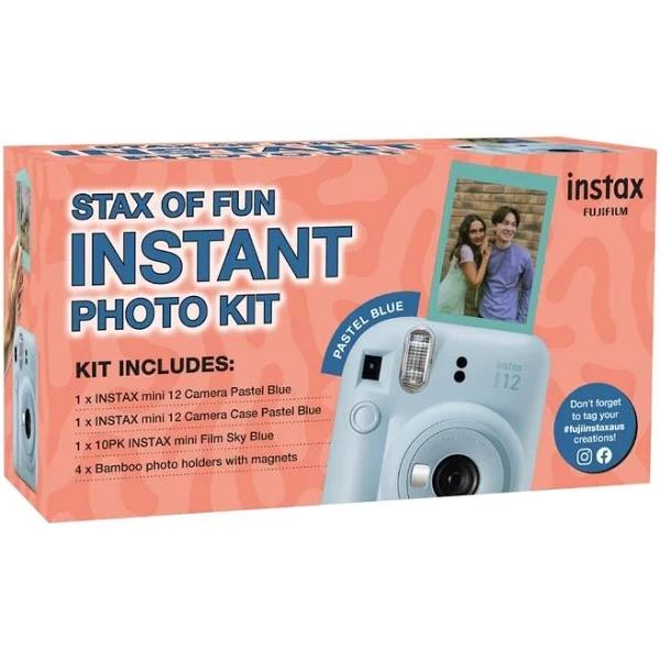 Fujifilm Instax Mini 12 Camera Bundle - Blue - Earn Everyday Rewards, Afterpay Available