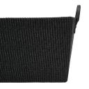 Kmart Rectangle Knitted Basket with Handles-Charcoal