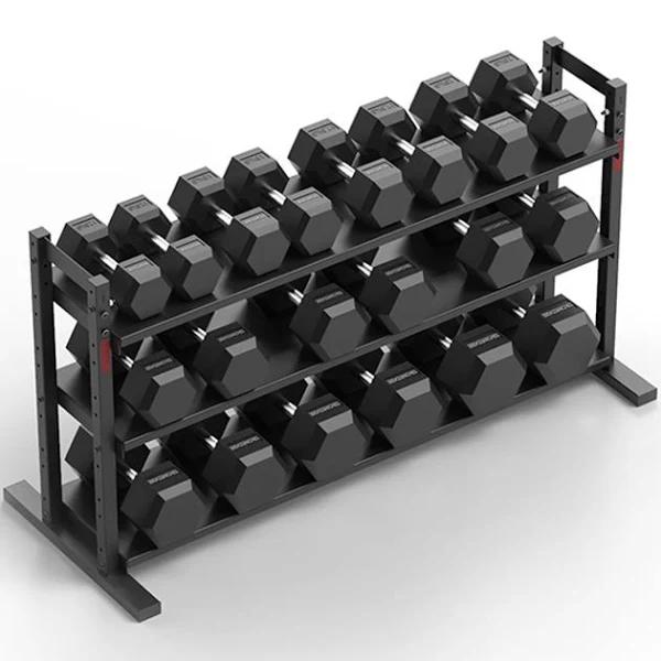 IE Hex Head Dumbbell Set 12.5kg-40kg (Pairs) With Modular Rack