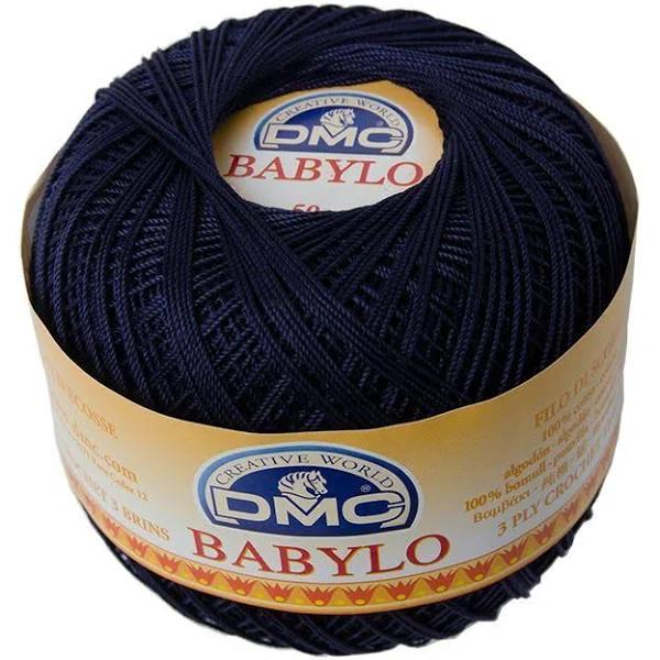 DMC Babylo Size 20, #823 Dark Navy Blue Crochet Cotton, 50g Ball