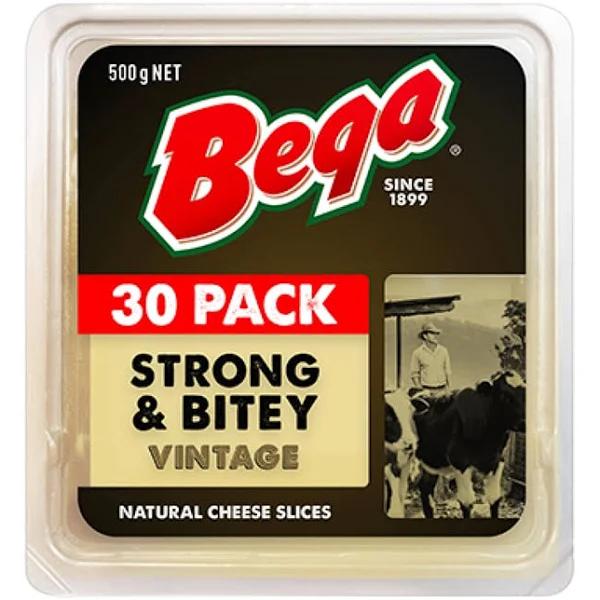 Bega Strong & Bitey Vintage Cheese Slices 500g