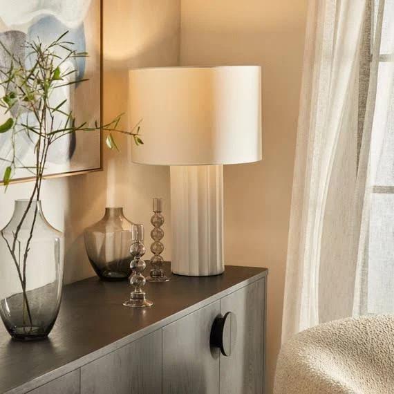 Tesma Table Lamp White by Freedom