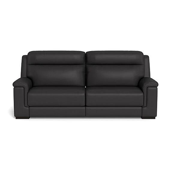 Barret Leather Battery Recliner Sofa Graphite by Freedom, 100% Leather