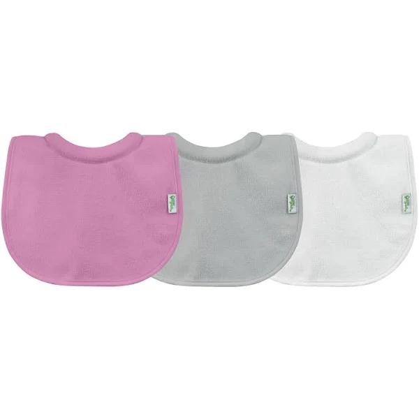 Green Sprouts Stay Dry Milk Catcher Bibs 0-6 Months Pink Grey 3 Pack