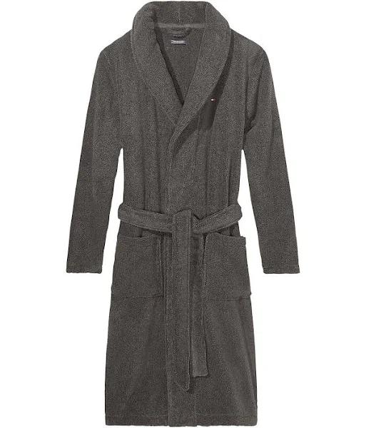 Tommy Hilfiger Icon Bathrobe, Size S, Grey