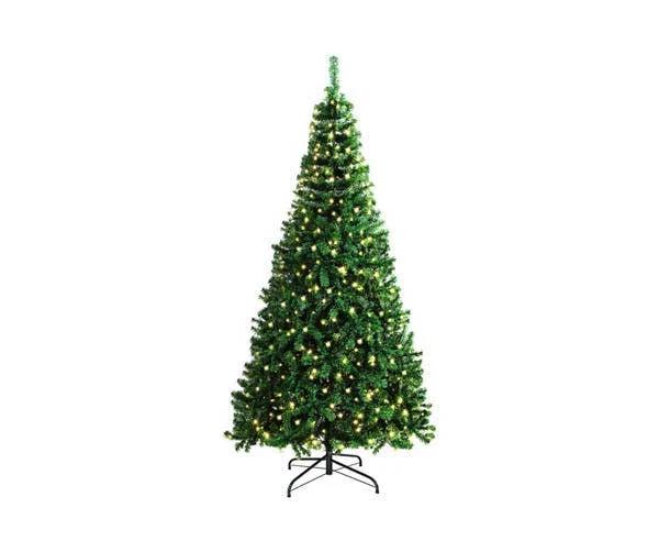 Mazam Christmas Tree 2.4m 8ft Snowy Green 1400 Tips