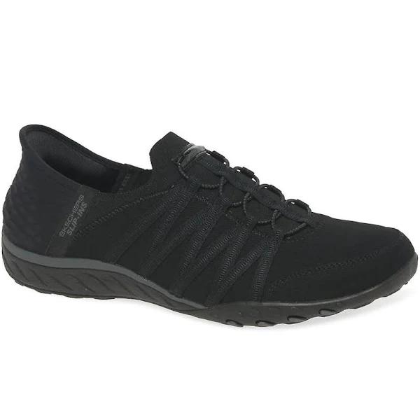 Skechers Womens Breathe-Easy Roll-With-Me Trainers - Black