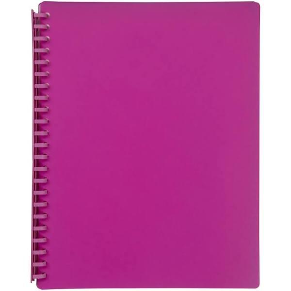 Marbig Display Book Refillable 20 Pocket A4 Pink