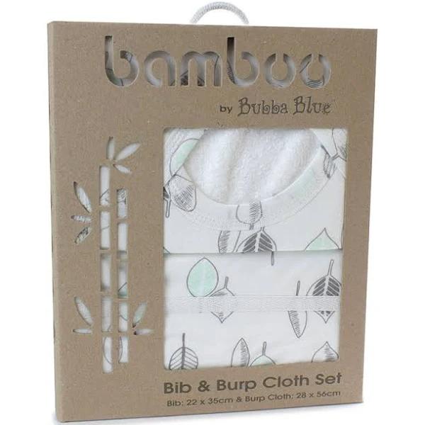 Bubba Blue Bamboo Bib & Burp Set Mint Meadow