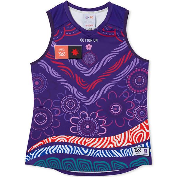 Fremantle Dockers 2023 Womens Season 8 AFLW Indigenous Guernsey Purple