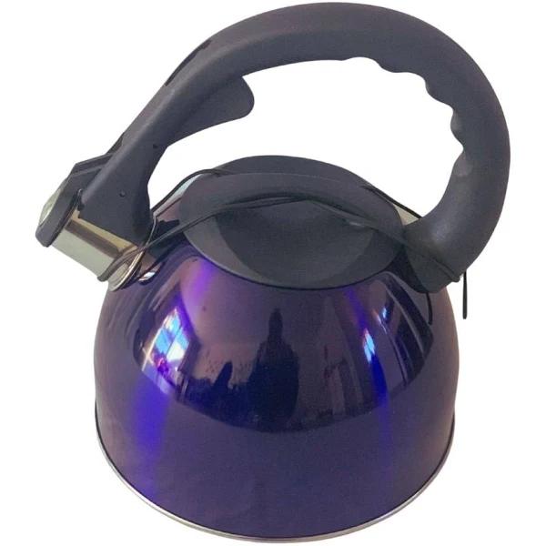 2.6L Stainless Steel Whistling Kettle | Stove Top Teapot | Red Blue Blue