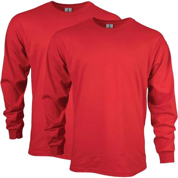 Gildan Men's Ultra Cotton Adult Long Sleeve T-Shirt, 2-Pack