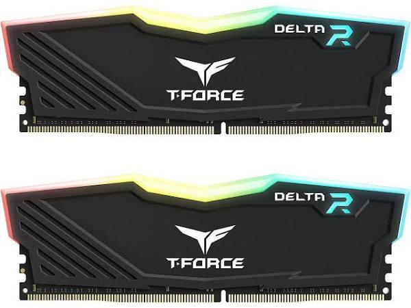 Team Group Delta T-Force 16GB 2x8GB DDR4 3200MHz RGB RAM Memory Black