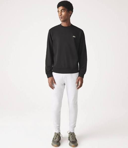 Lacoste Classic Fit Crew Neck Fleece Sweatshirt (Black)