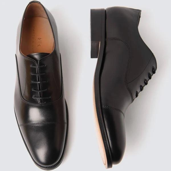 Hawes & Curtis Black Leather Oxford Shoe