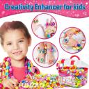 FUNZBO Kids Jewelry Making Kit For Girls Toys - Snap Pop Beads Pop-Bead Art and Craft Kits DIY Bracelets Necklace Hairband and Rings Toy For Age 3 4