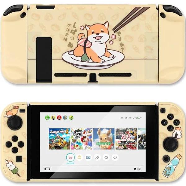 GeekShare Protective Case Slim Cover Case Compatible With Nintendo Switch and Joy Con - Shock-absorption and Anti-scratch (Shiba Inu)