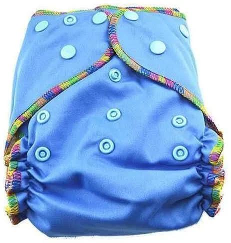 Blue Solid Colour Cloth Nappy Cloth Nappies With Free Liners