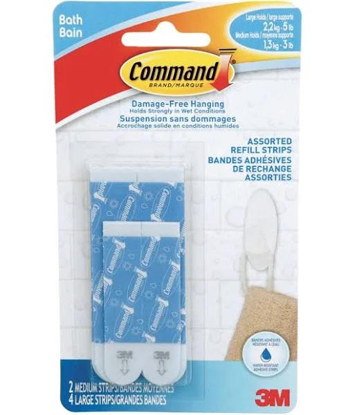 Command Assorted Water Resistant Refill Strips